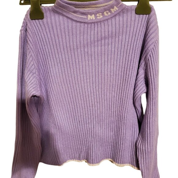 MSGM SWEATER PURPLE FOR GIRLS Size 12 - Picture 6 of 7